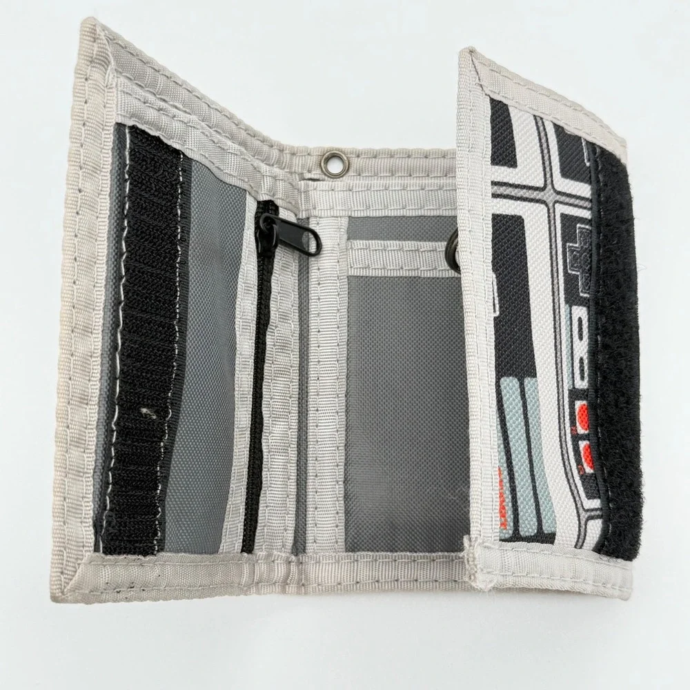 Nintendo NES Controller Canvas Trifold Wallet Retro Gaming Gray Black Red